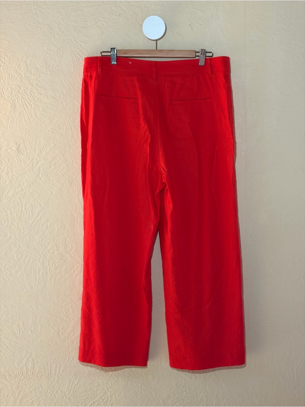 LOFT The Palmer crop wide Leg size tomato red 14 Women's Pants - Picture 2 of 4